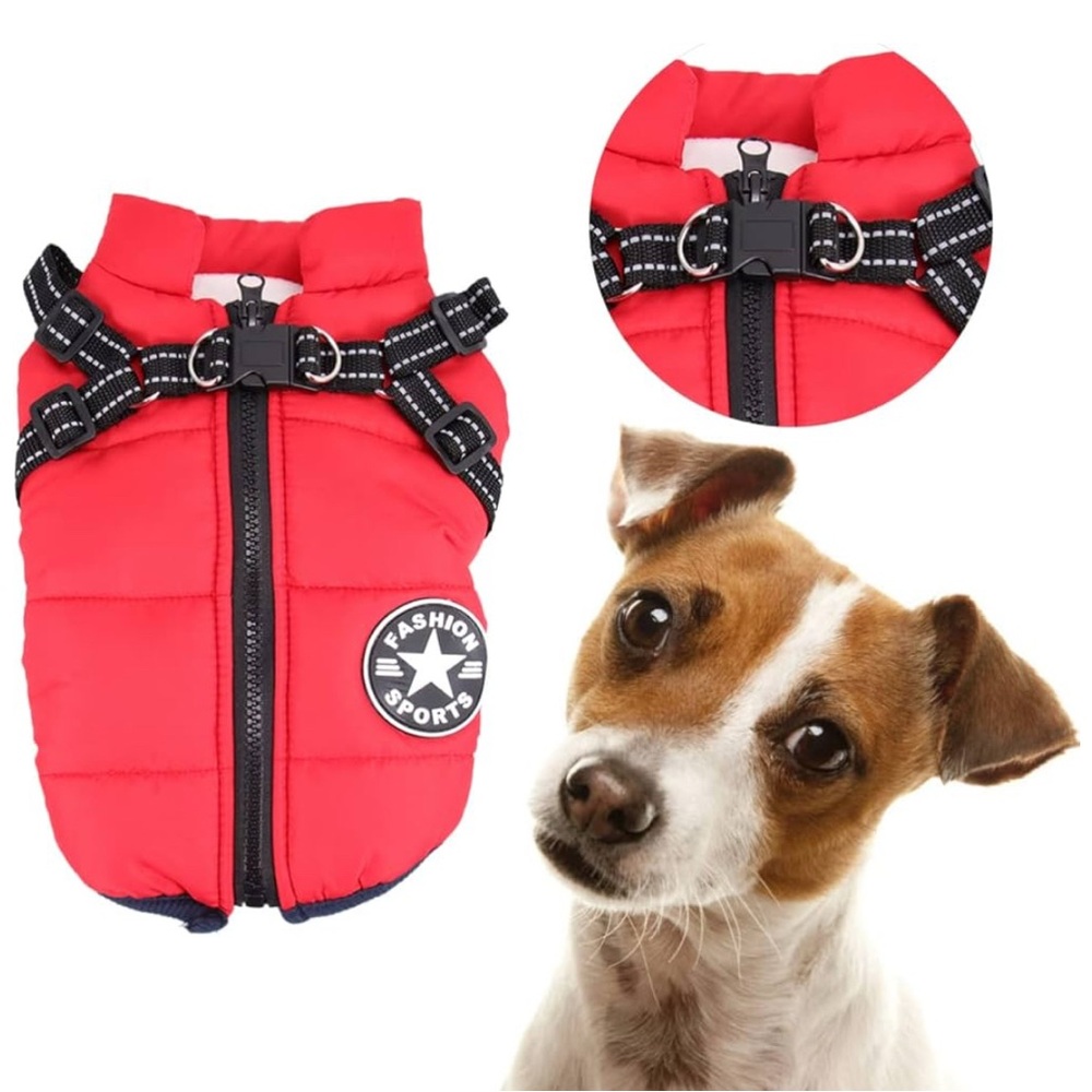 Sz S Dog Windproof Jacket Tank Top Dog Clothes Winter Warm Dog Clothes Pet